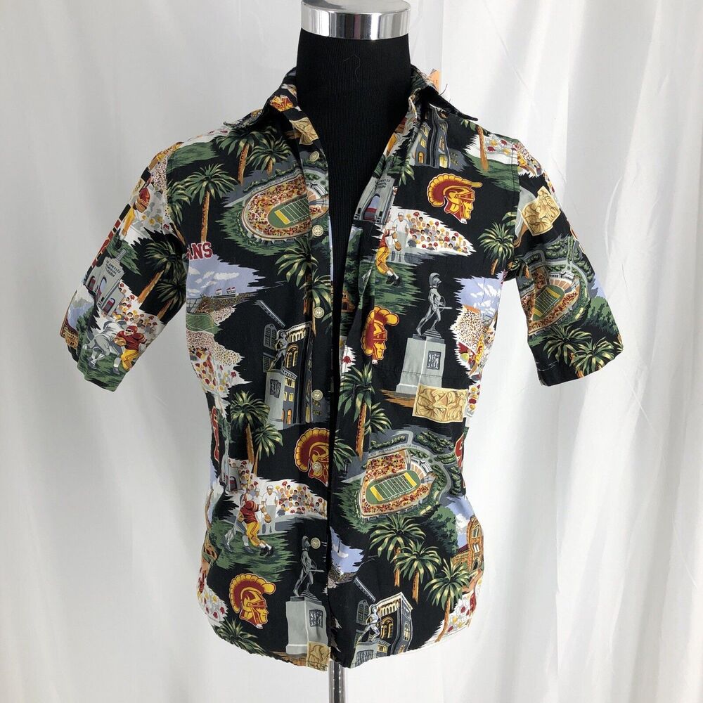 Reyn Spooner Trojan USC Hawaiin Shirt XS